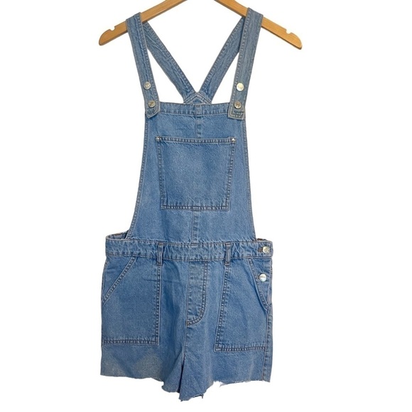 Lefties Denim Shortall Overalls Small - Picture 1 of 6